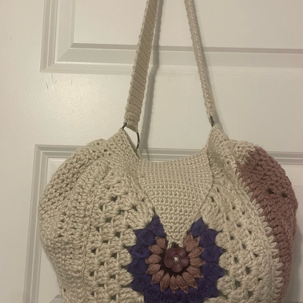 Hand crocheted large fanny pack.
